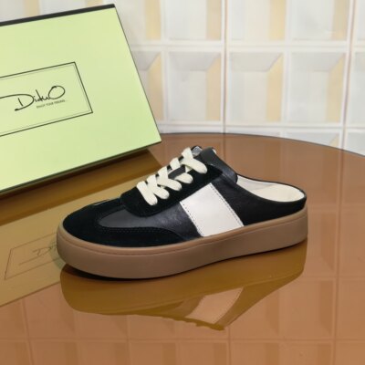 6202/3CM牛皮清仓撤柜断码处理新款夏季厚底包头一脚蹬女士鞋时尚