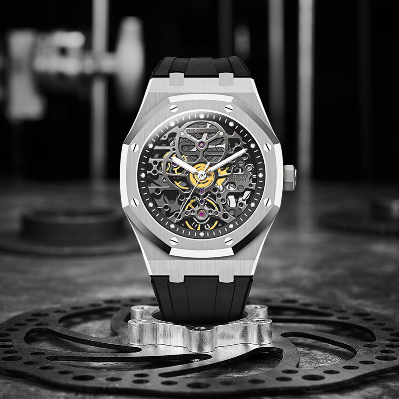 热销千件男士镂空机械表男友礼物