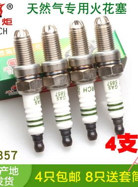 火炬三极火花塞油气两用适配五菱宏光荣光之光货车乐驰天然气5857