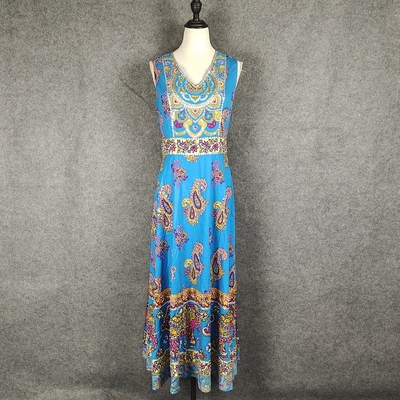 春装新款连衣裙海边渡假沙滩