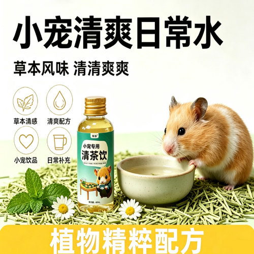 小宠专用清茶饮外出方便携带60ML温和配方早晚护理宠物饮品好搭档