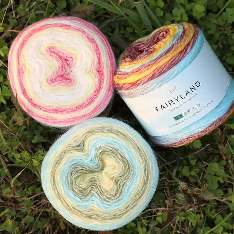 渐变蛋糕线球毛线钩棒针