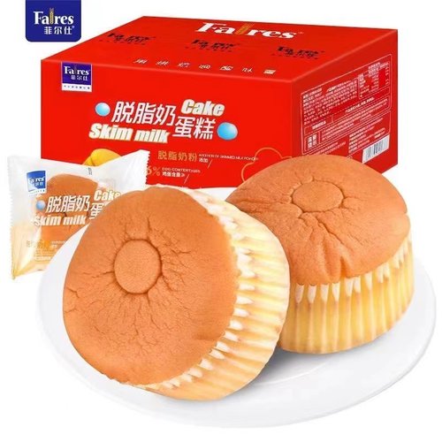 菲尔仕脱脂奶蛋糕学生营养早餐