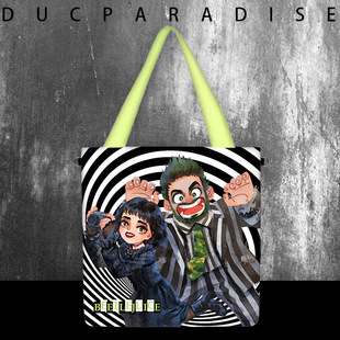 【BJ】甲壳虫汁音乐剧同人拎挎两用帆布包百老汇Beetlejuice