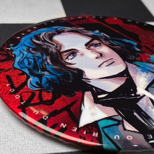 【法红黑】现 于连 双闪吧唧 色纸 逆向银卡 音乐剧同人