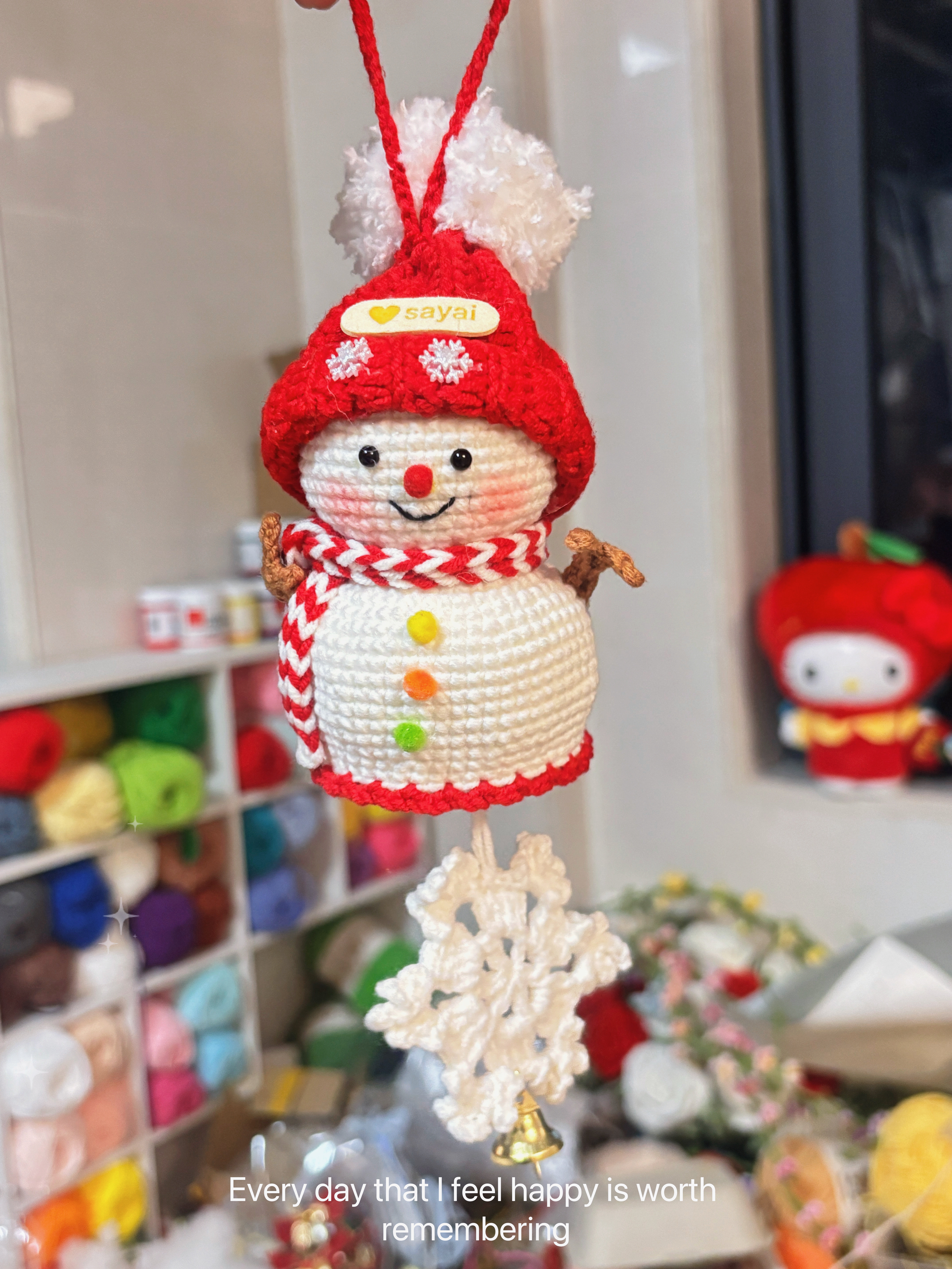 现货手工钩针编织可爱小雪人挂件车挂毛线玩偶新年礼物送朋友,服饰配件/皮带/帽子/围巾,DIY编织材料包,淘宝优惠券,粉丝福利购,淘宝优惠卷