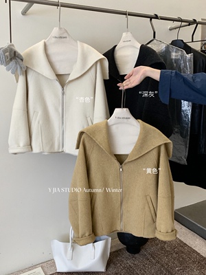 Y.JIA 伊嘉秋冬巨好看小个子双面羊毛短外套女韩系高级感毛呢大衣