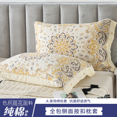 纯棉纱布按扣枕套一对装 2024新款 全包四季 家用成人加厚全棉枕头套