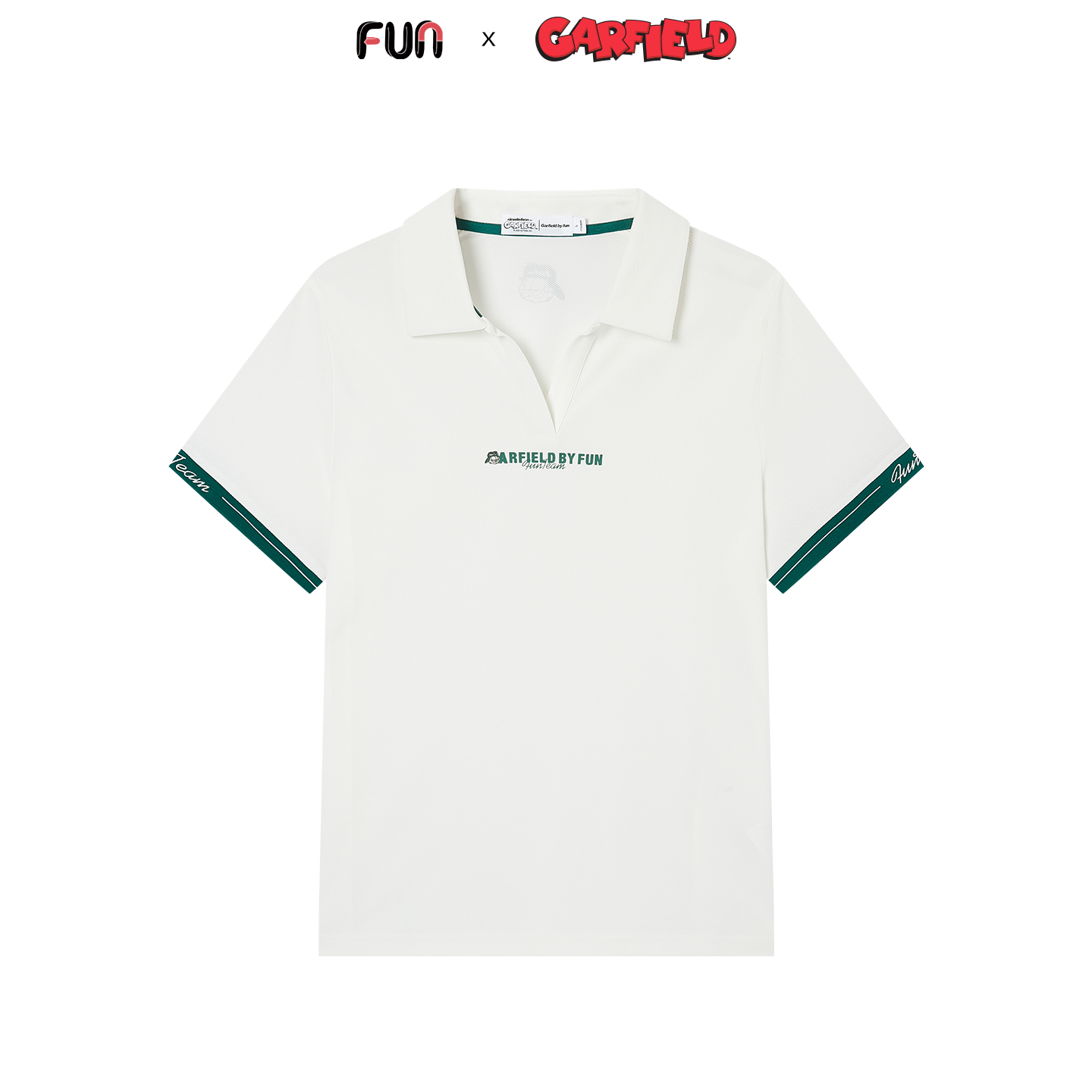 Fun加菲猫联名款复古休闲网球羽毛球短袖POLO衫运动短袖女夏