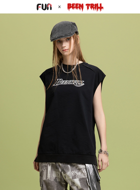 Fun2025春夏线下商场同款BeenTrill潮牌男背心宽松无袖上衣