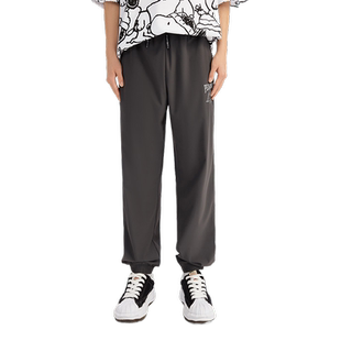 Fun潮牌针织长裤男女夏季新款史努比卡通松紧腰抽绳休闲运动裤