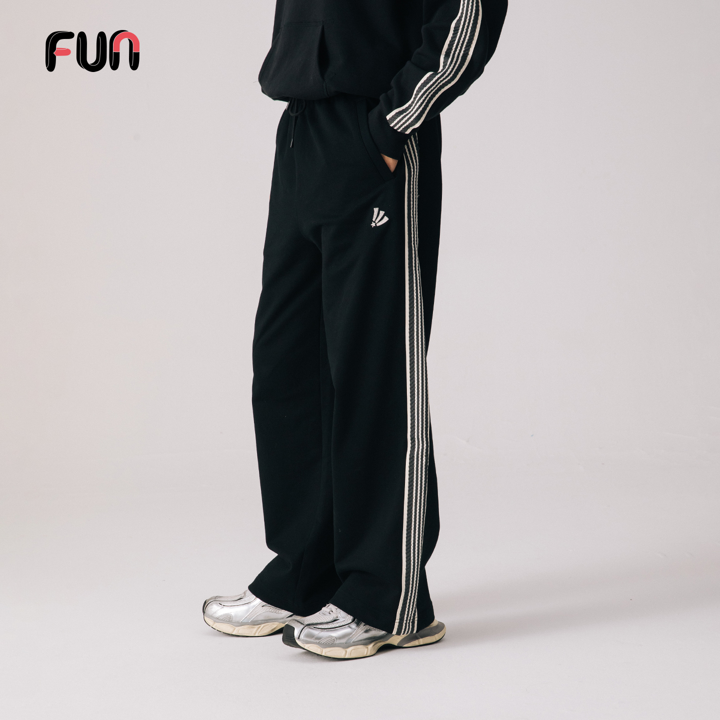 Fun线下同款秋冬休闲长裤男直筒裤运动卫裤宽松简约百搭运动套装