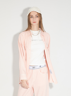 Fun2025秋冬线下商场同款宽松牛仔衬衫七夕情人节情侣款