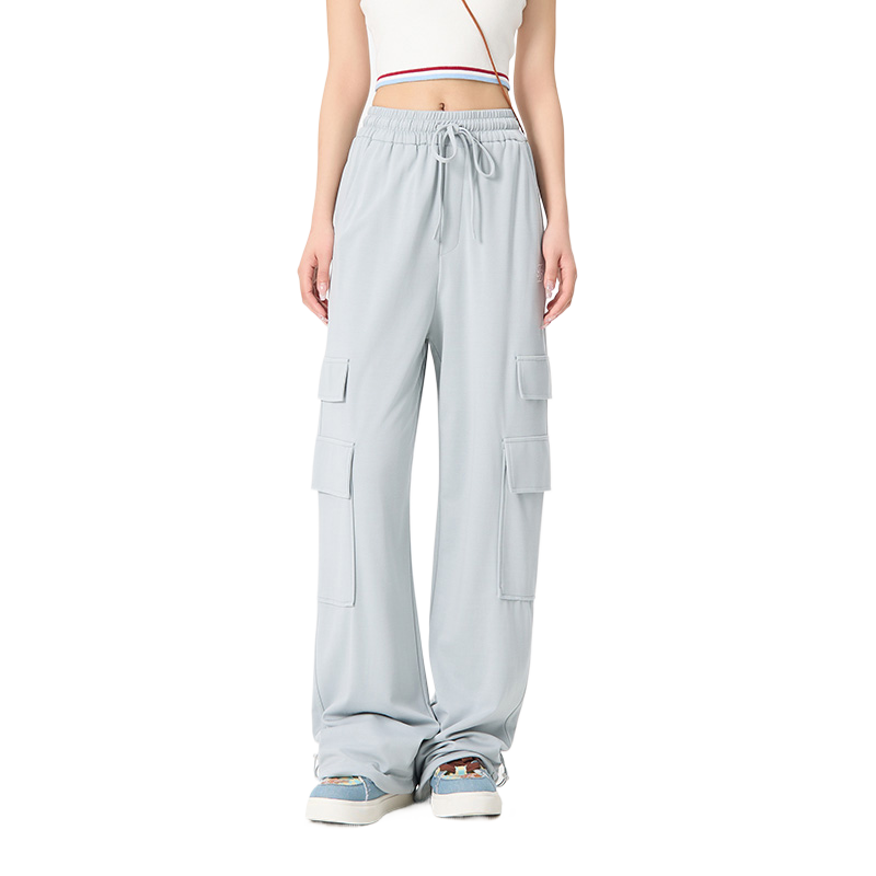 Fun2025新款潮牌阔腿裤女直筒冰感街舞裤长裤运动裤休闲裤男女