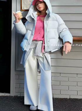 一起冬上新轻便泡芙宽松连帽加厚气质保暖羽绒服外套259932
