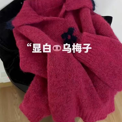 一起26年早春韩系慵懒甜美温柔风翻领软糯保暖毛衣n0772