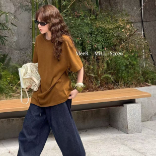 22亚麻 牛仔裤 s26002 宽松调性质感工装 一起休闲日常百搭基础款