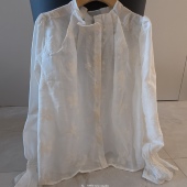 一起26年早春天丝洋气长袖 排扣小衫 22077