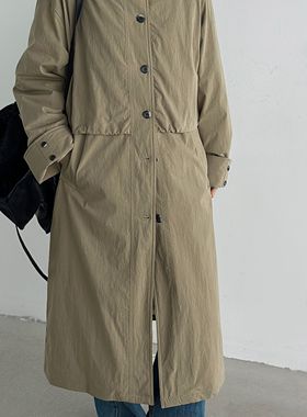 一起小众设计高级质感防风立领百搭显瘦风衣款羽绒服NZJ-95171