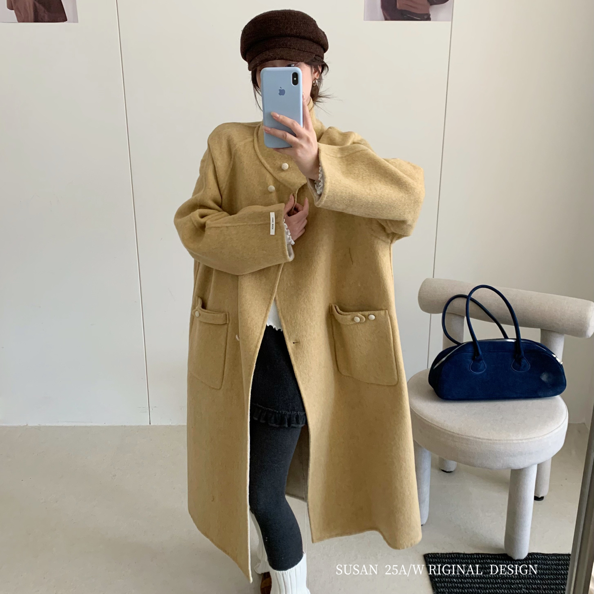 一起一眼种草️超气质ins感百搭长款羊毛外套（含100澳毛）1696s
