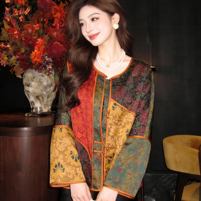 一起26年早春新中式提花气质小众短外套(不含配件)XMS7293