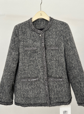 一起灰质感灰色羊毛高级感羽绒小香外套～补单款羽绒服2898553–2