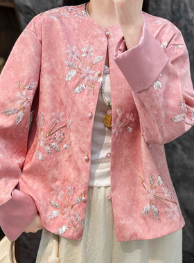 一起6年早春26年早春极简老钱新中式重工显瘦短外套J414