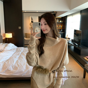 YS1 不配腰带 8059 针织保暖毛衣 一起——vtg调性·不规则蝙蝠袖