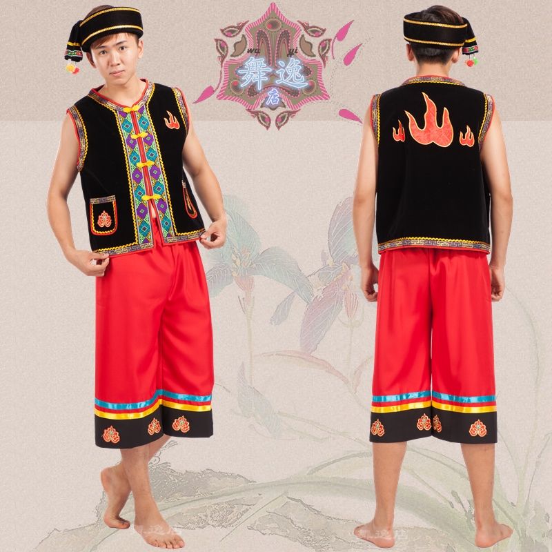 云南发货少数民族马甲短裤套装