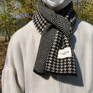 千鸟格两面围巾XZ221-2-W101-P28-控48,围巾,星座218