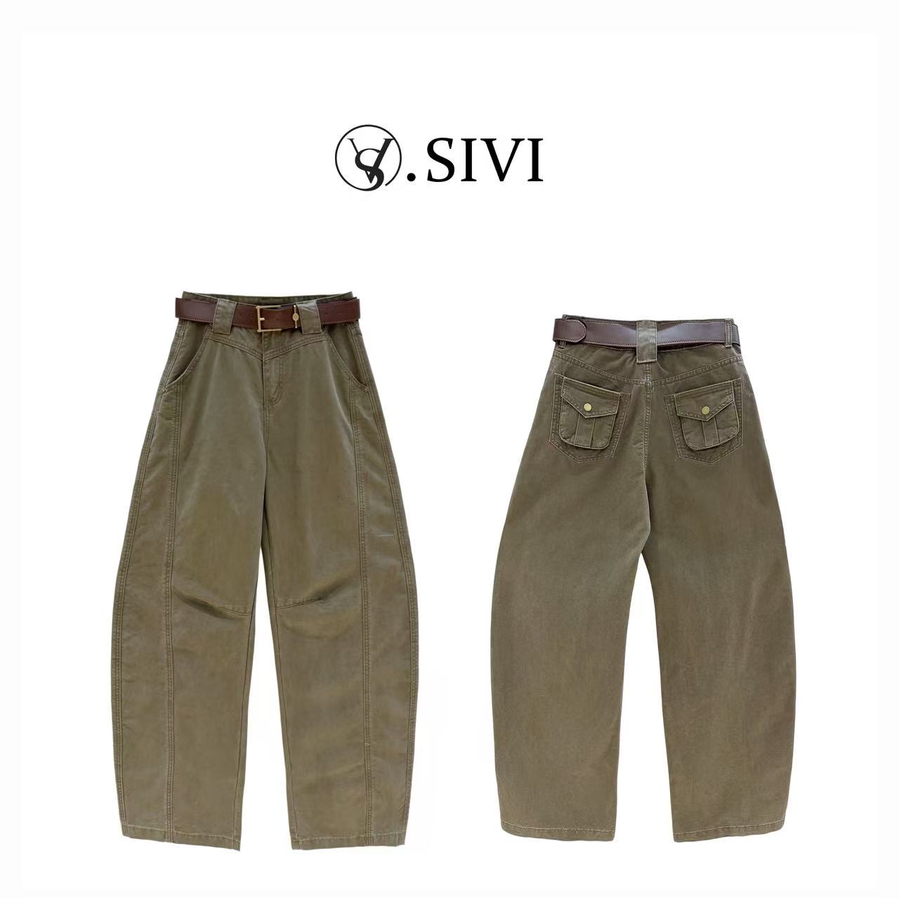 熙薇【绿野仙踪】2025早秋新款时尚休闲百搭工装休闲裤H5028