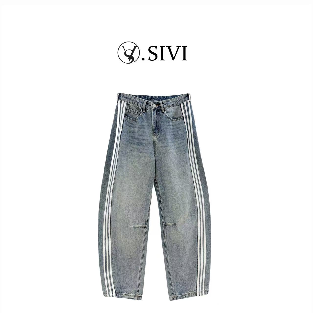 熙薇【望穿秋水】2025早秋新款时尚休闲百搭显瘦牛仔裤H5196