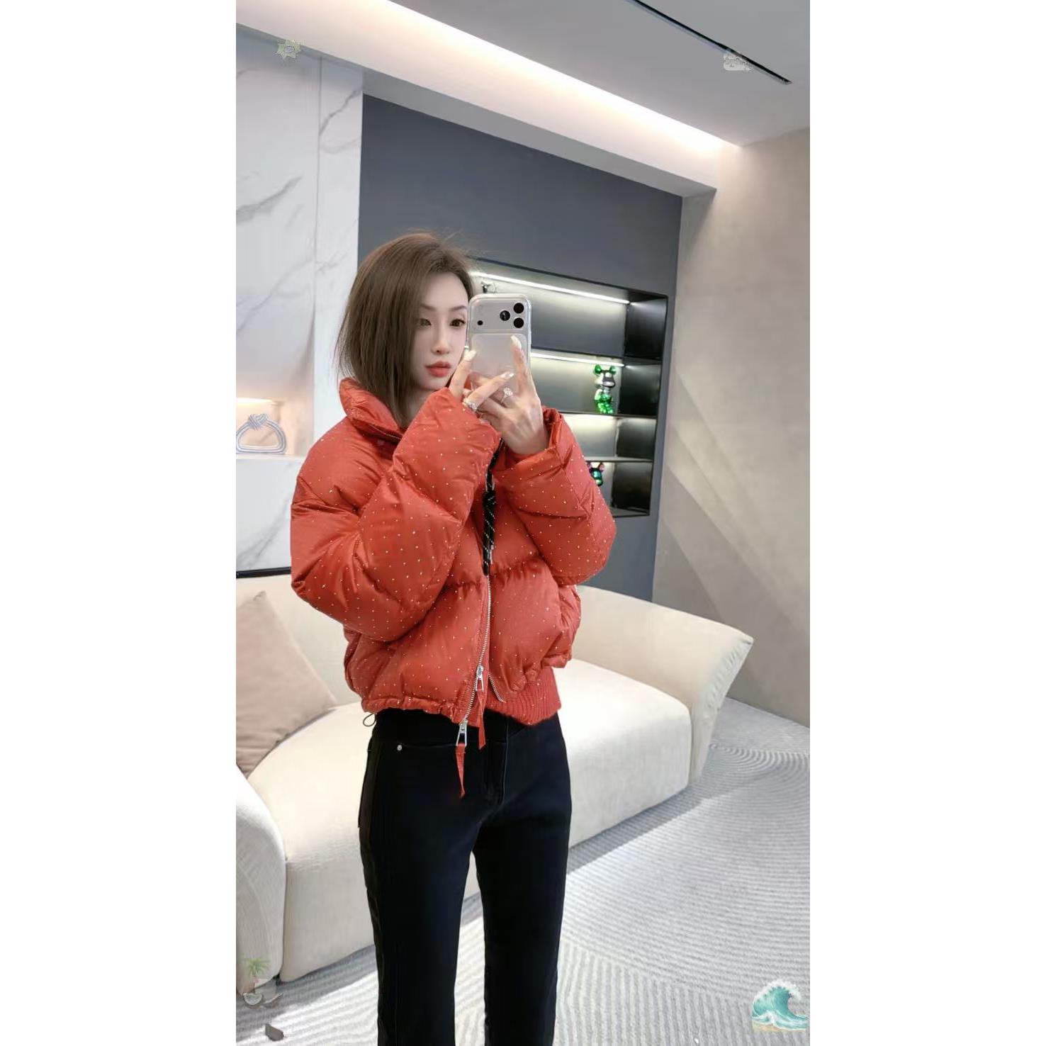 熙薇【大巧不工】2025秋季新款设计师重工立领羽绒服外套H6792