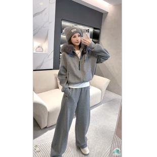 灰域漫行 丝羊毛保暖休闲弯刀裤 2025秋冬新款 蚕 H6075 桑 熙薇
