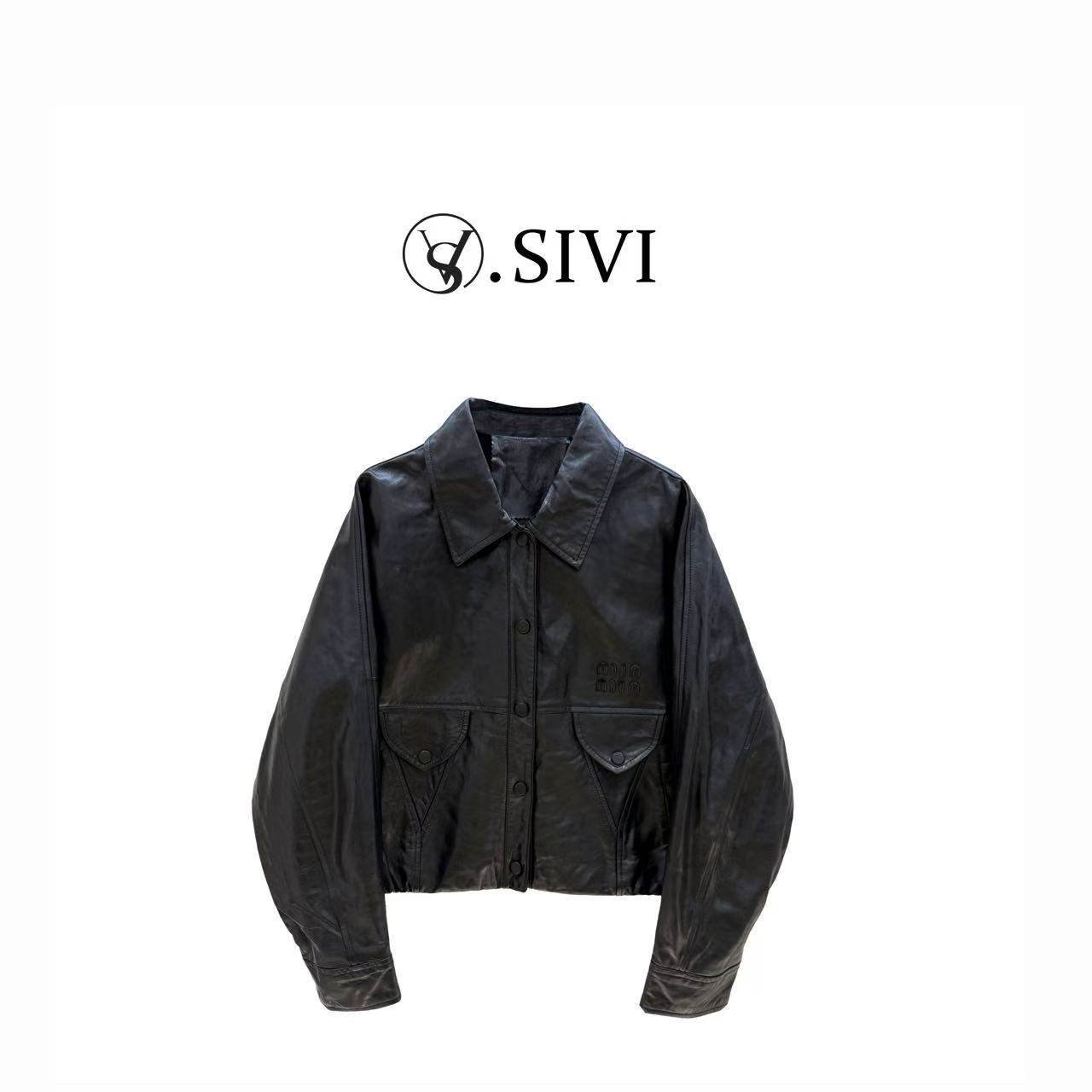 熙薇【瓦尔登湖】2025早秋新款时尚休闲气质皮衣外套H5161