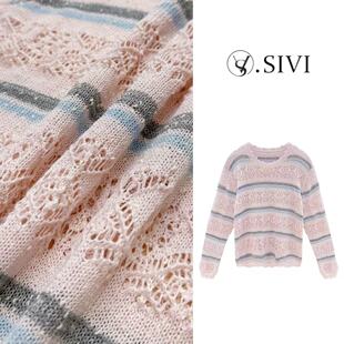 休闲百搭时尚 2026新款 破洞气质毛衣M2122 织成云朵 熙薇