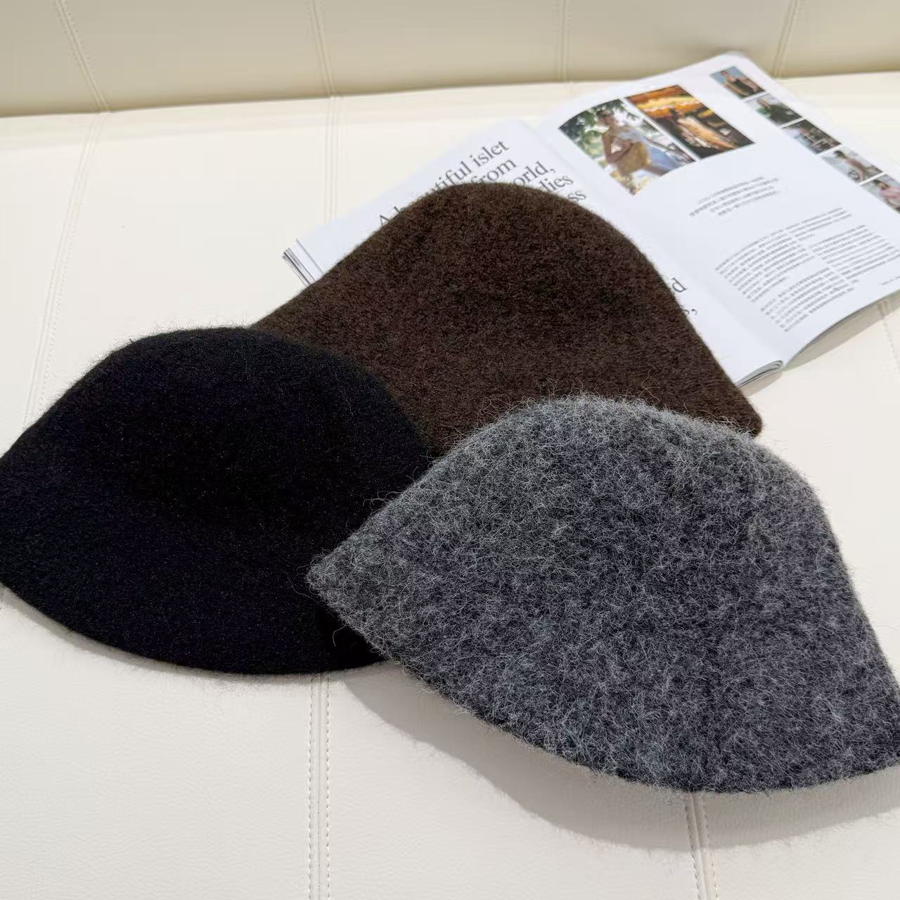 【熙薇品牌】2025新款针织帽百搭时尚羊毛渔夫帽H6006