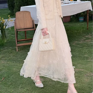 新款 2026春季 显瘦高腰气质半身裙M2380 纱缀繁花 熙薇