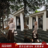 熙薇 百搭宽松显瘦上衣H3733 休闲时尚 枣红缀枝 2025早秋新款