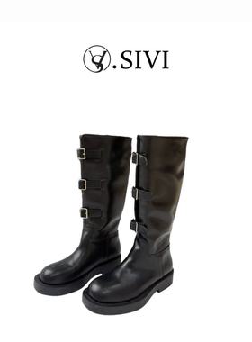 熙薇品牌2025秋冬新款时装靴百搭新款时尚爆款高跟靴子H6093