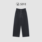 熙薇 H6009 休闲百搭一体绒休闲羊毛裤 懒人时髦 2025秋冬新款