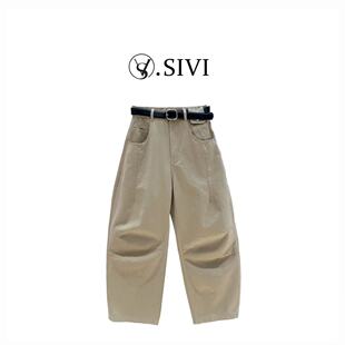 春季 2026 新款 休闲百搭时尚 M2602 熙薇 八分裤 大地廓形