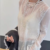 氛围感蕾丝刺绣长袖 熙薇 2026新款 情话 上衣M2273 丝