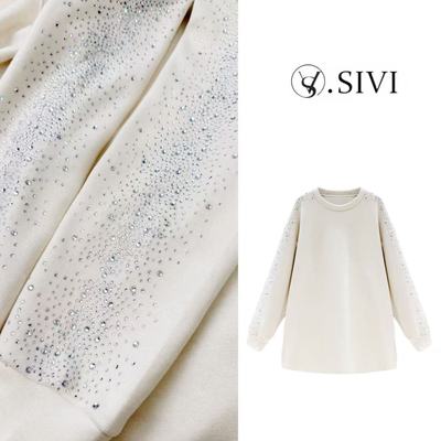 熙薇『撞见星光』2026新款设计师亮钻大板卫衣H7347