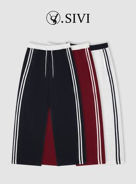 熙薇『凛冬将至』2025冬季新款休闲加绒潮牌卫裤H6833