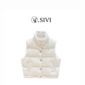 时尚 熙薇 新款 2025冬季 休闲羽绒马甲外套H6488 蓬莱秘境