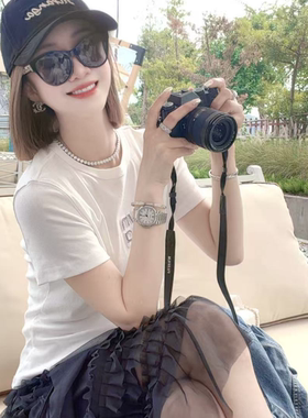 熙薇【相遇时光】2026新款显时尚瘦百搭修身T恤M2010