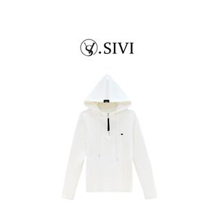 熙薇【简逸之境】2026新款休闲时尚百搭帽衫上衣M2062