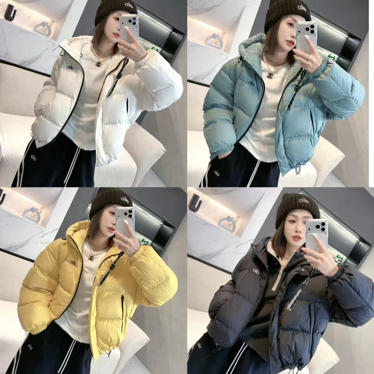 熙薇2025秋冬新款百搭潮牌连帽羽绒服外套H6329