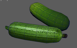 丝瓜 西瓜3D模型 玉米 maya 3D模型 3Dmax 甜椒